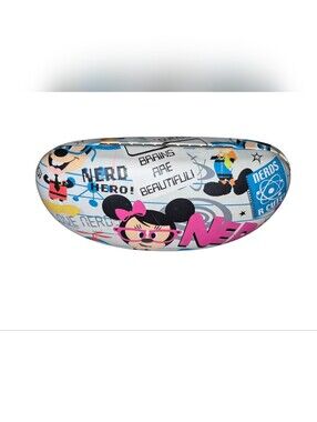 Disney Kids Nerds Graphic Sunglasses Case in White, Pink, Blue, Black